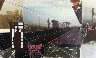 Crossroads - FotoFarben-Collage auf Hartfaserplatte, 40 x 70 cm, i. R.