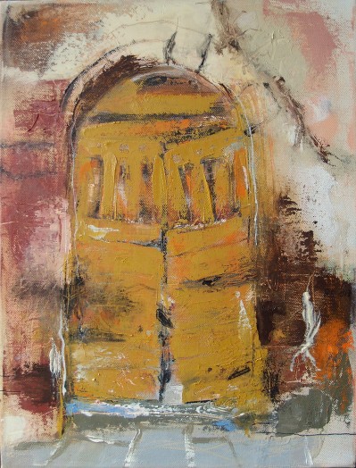 Sorano 3 - Oel und Tusche auf Leinwand, 40 x 30 cm, in Privatbesitz