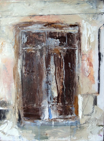 Sorano 2 - Oel und Tusche auf Leinwand, 40 x 30 cm, in Privatbesitz