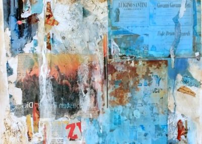Bagni di Lucca - Mixed Media und Collage auf Leinwand, 2023, 60 x 50 cm